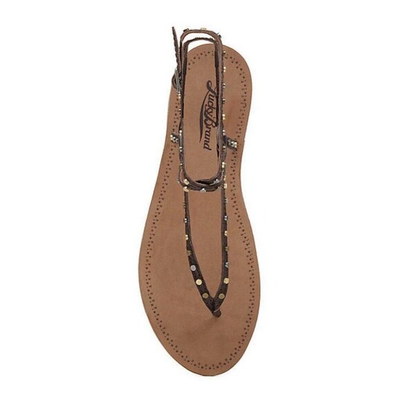 Lucky Brand Women's Adivita Huarache Sandal Java Gtdakt Brown Size 6 - Picture 4 of 6